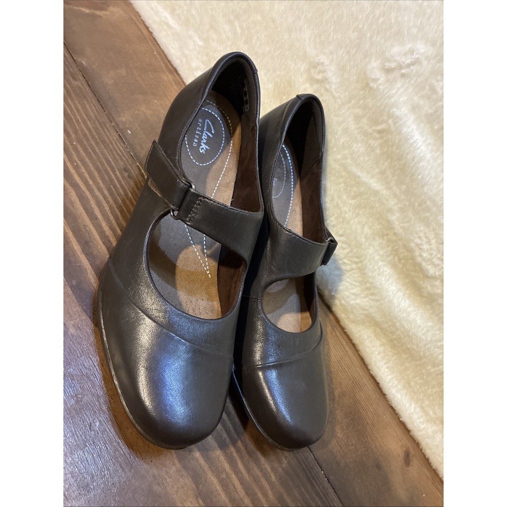 Womens Clarks Artisan Mary Janes Heels Brown US 9.5 W